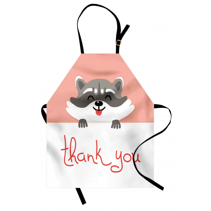 Cheerful Cartoon Raccoon Apron