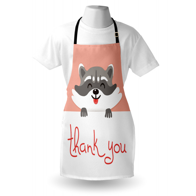 Cheerful Cartoon Raccoon Apron