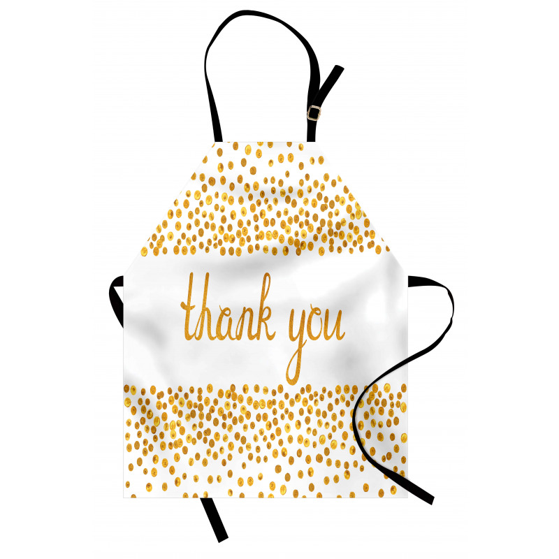 Yellow Tone Dots Cursive Apron