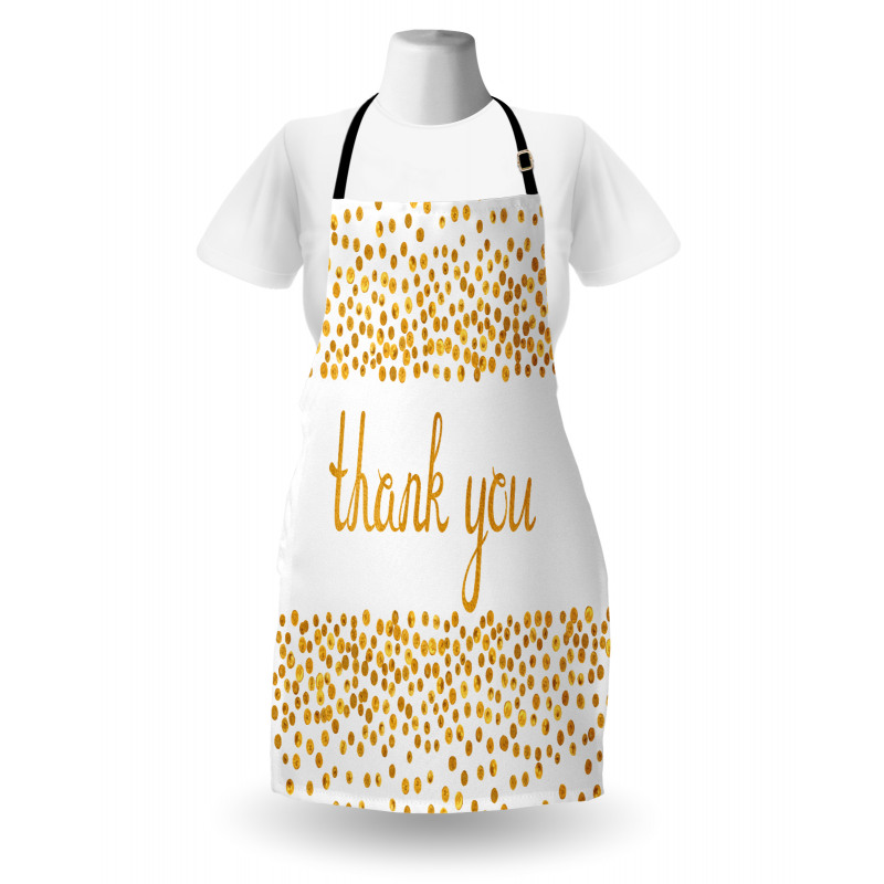 Yellow Tone Dots Cursive Apron