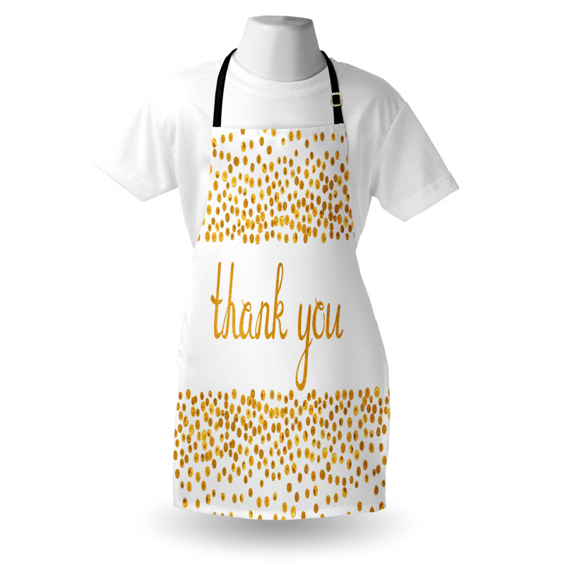 Yellow Tone Dots Cursive Apron