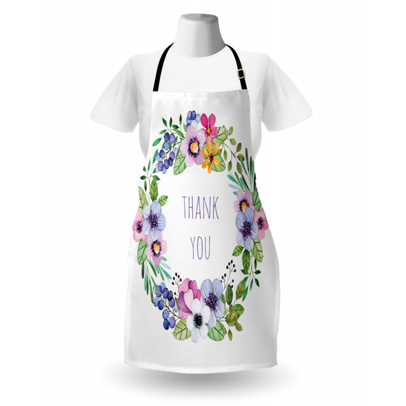 Spring Wreath Simple Word Apron