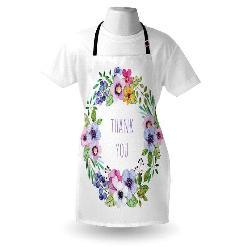 Spring Wreath Simple Word Apron