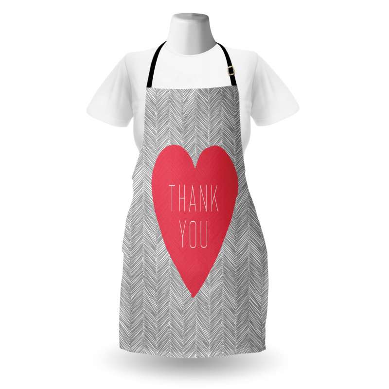 Centered Big Heart Love Apron