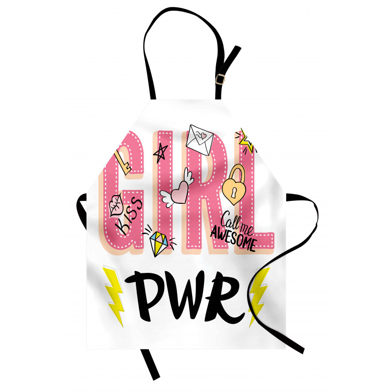 Girl Power with Hearts Apron