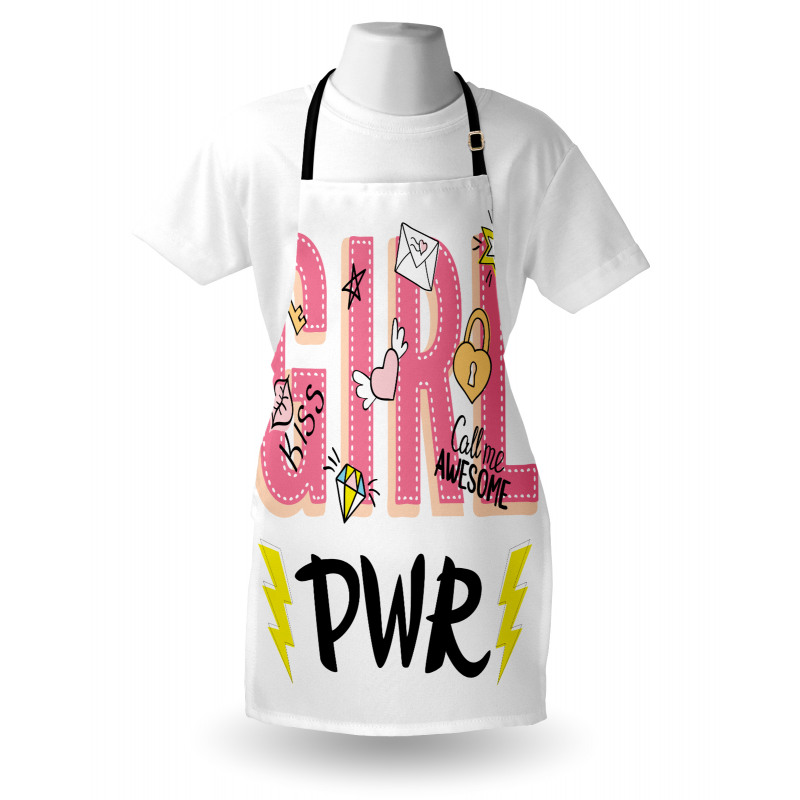 Girl Power with Hearts Apron