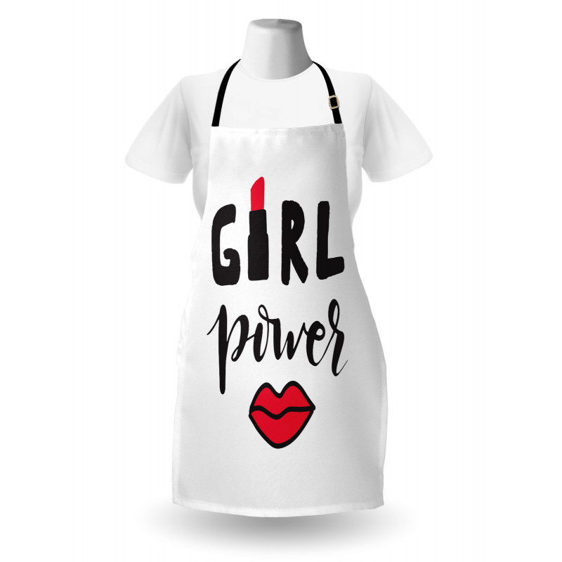 Lipstick in Text Design Apron