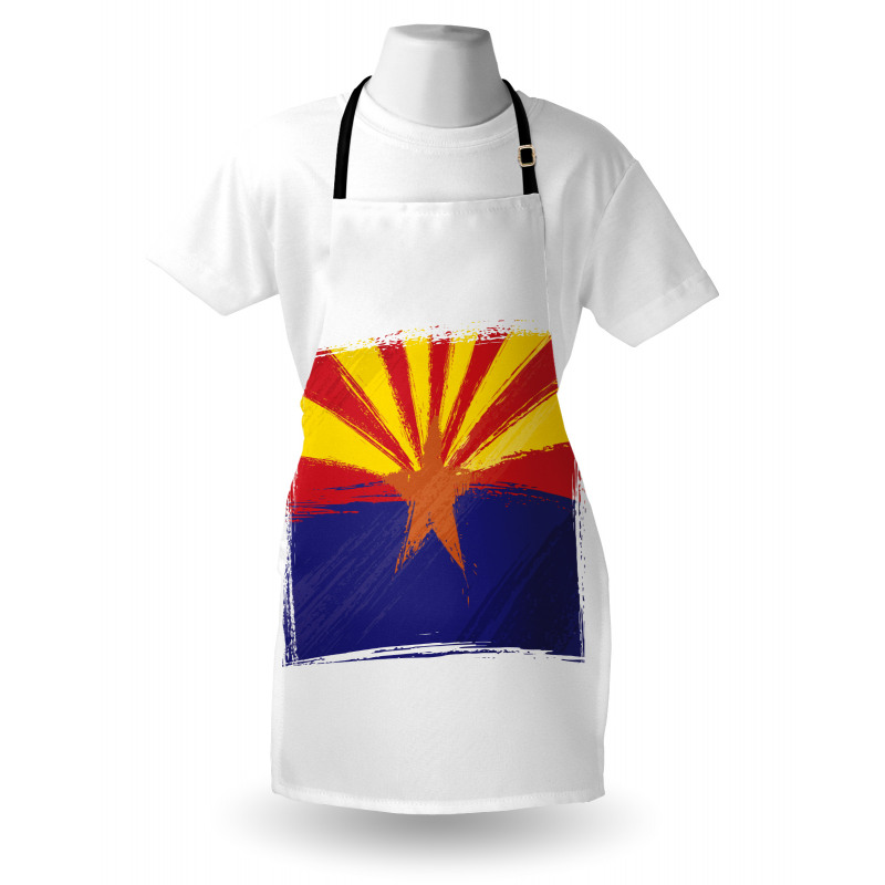 Grunge Design State Flag Apron