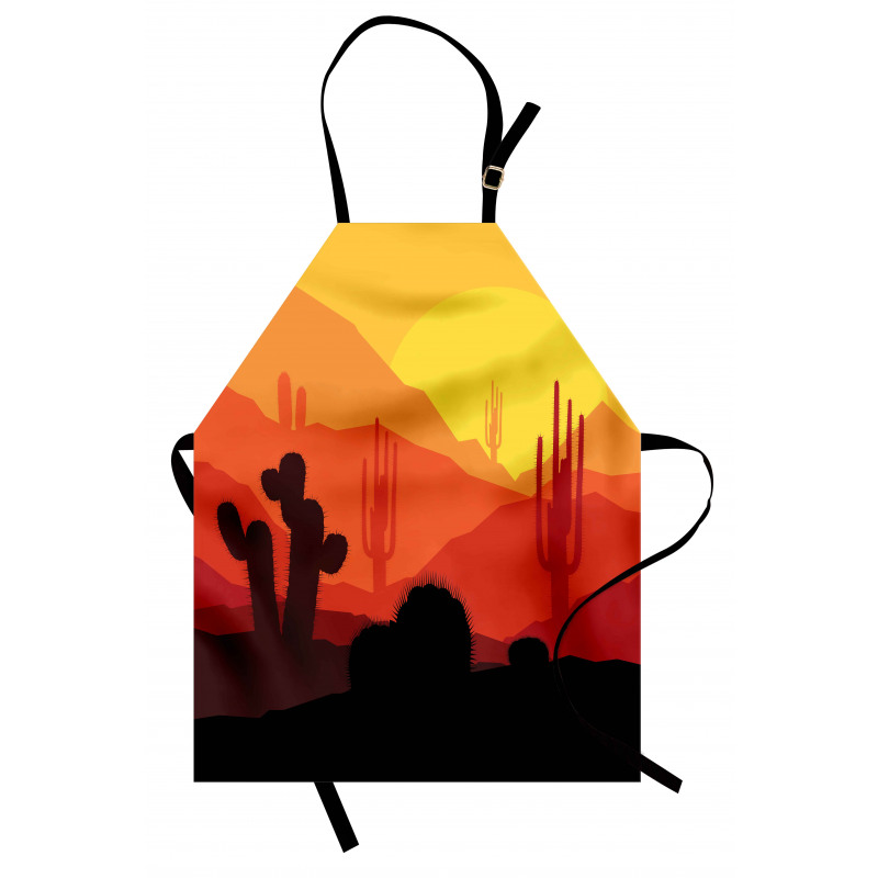 Western Cactus Silhouettes Apron