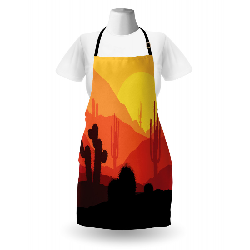 Western Cactus Silhouettes Apron