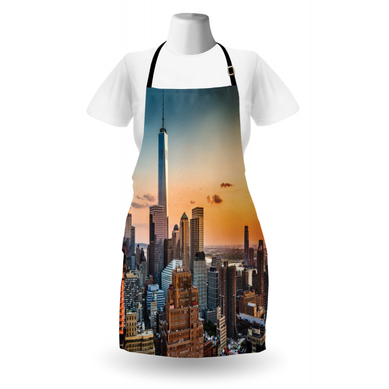 Sunset Manhattan Skyline Apron