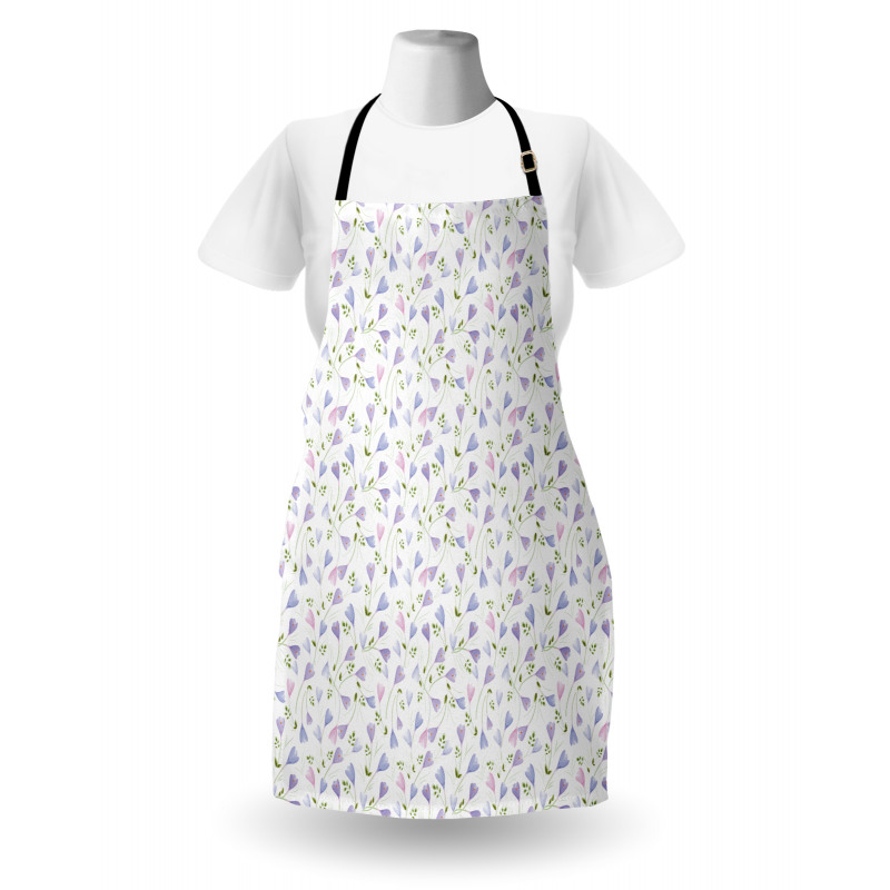 Delicate Pastel Floral Motif Apron