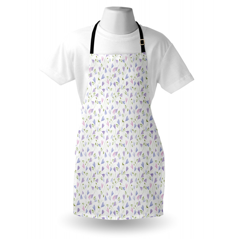 Delicate Pastel Floral Motif Apron