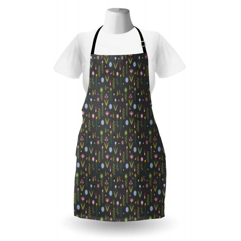 Minimal Cartoon Flowers Apron