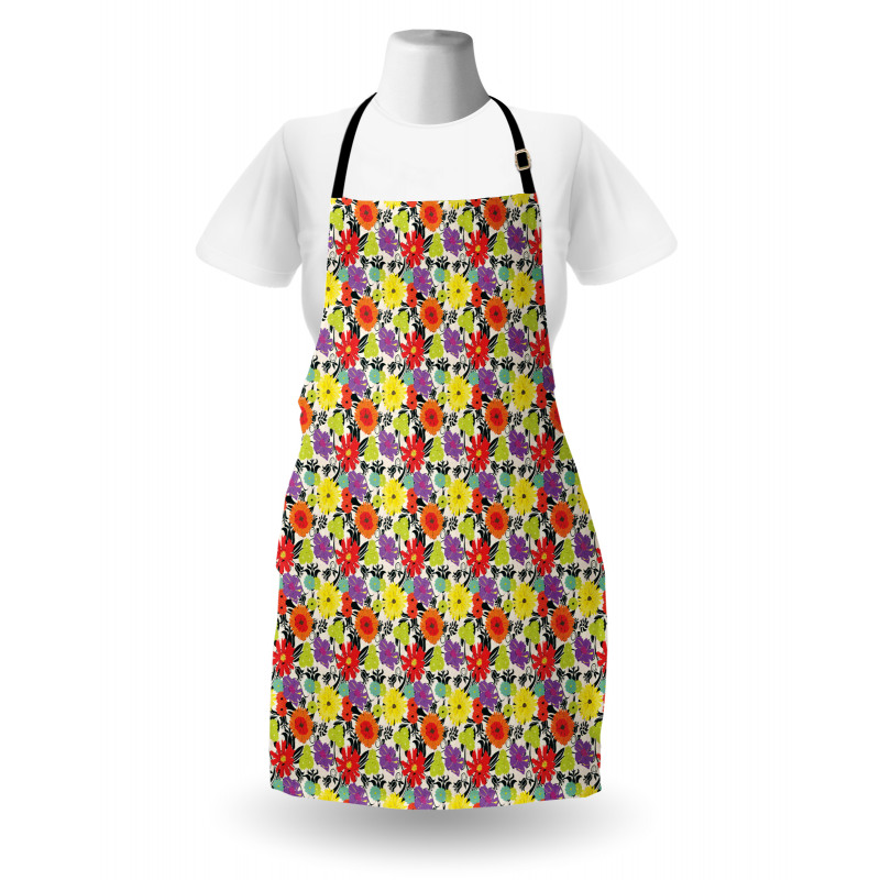 Hand Drawn Petals Nature Apron