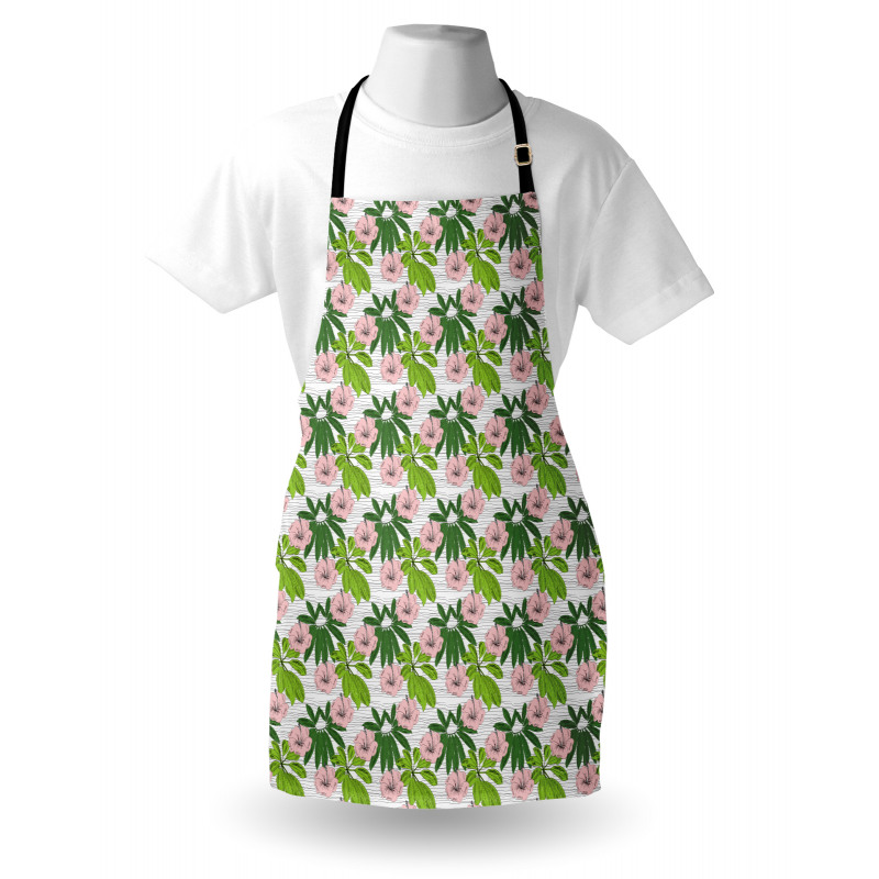 Hibiscus Flora Hand Drawn Apron