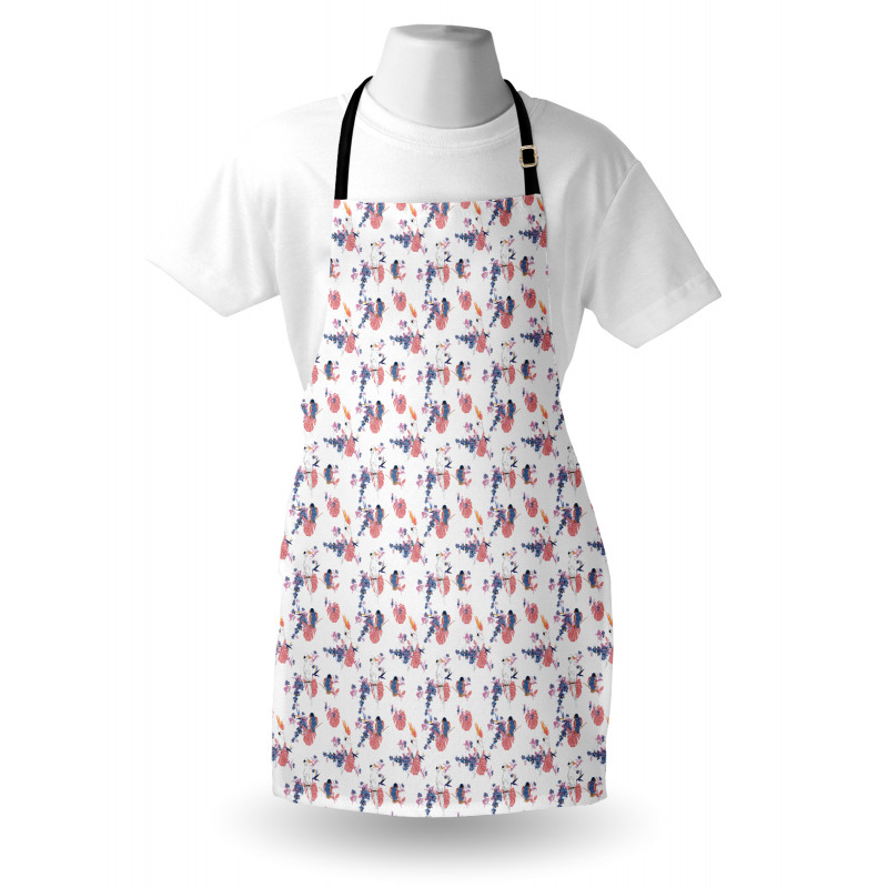 Monstera Leaves and Animals Apron