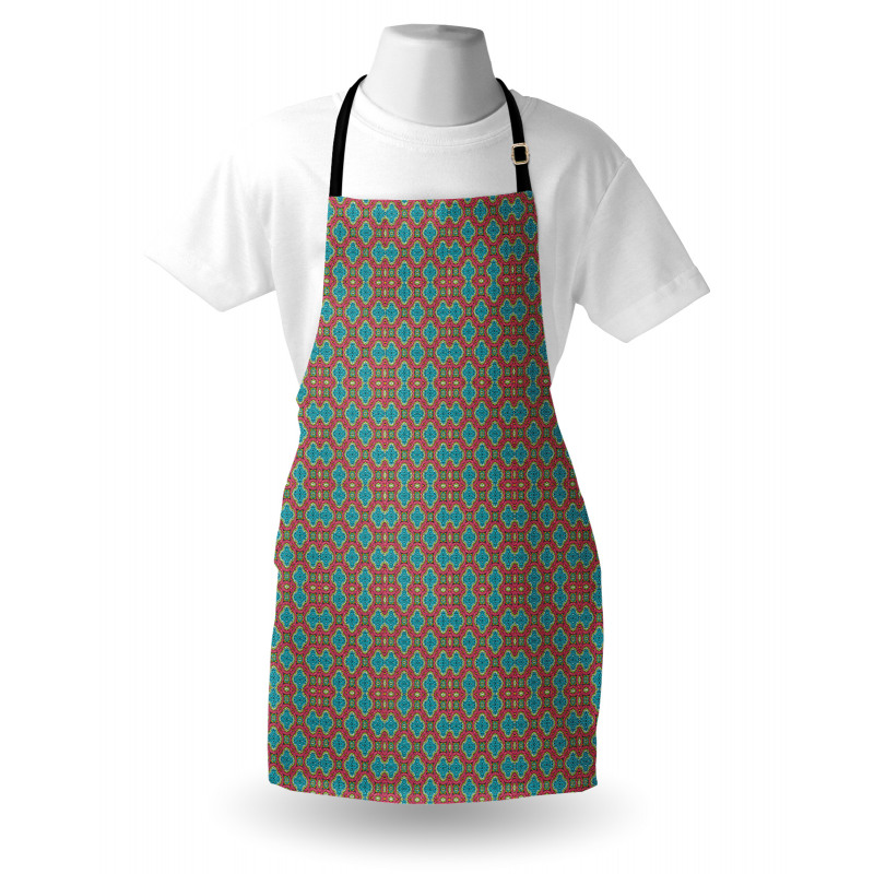 Colorful Floral Ornament Apron