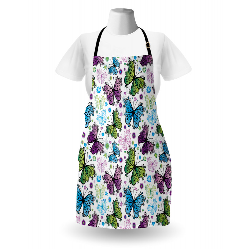 Wings Hearts and Dots Apron