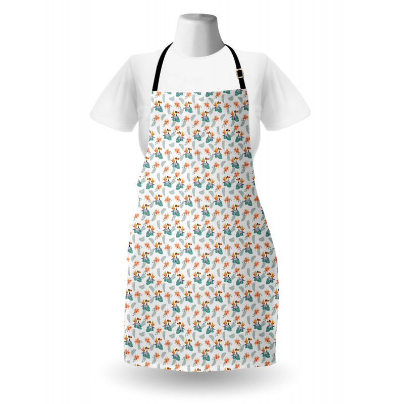Foxwood and Orchid Flowers Apron