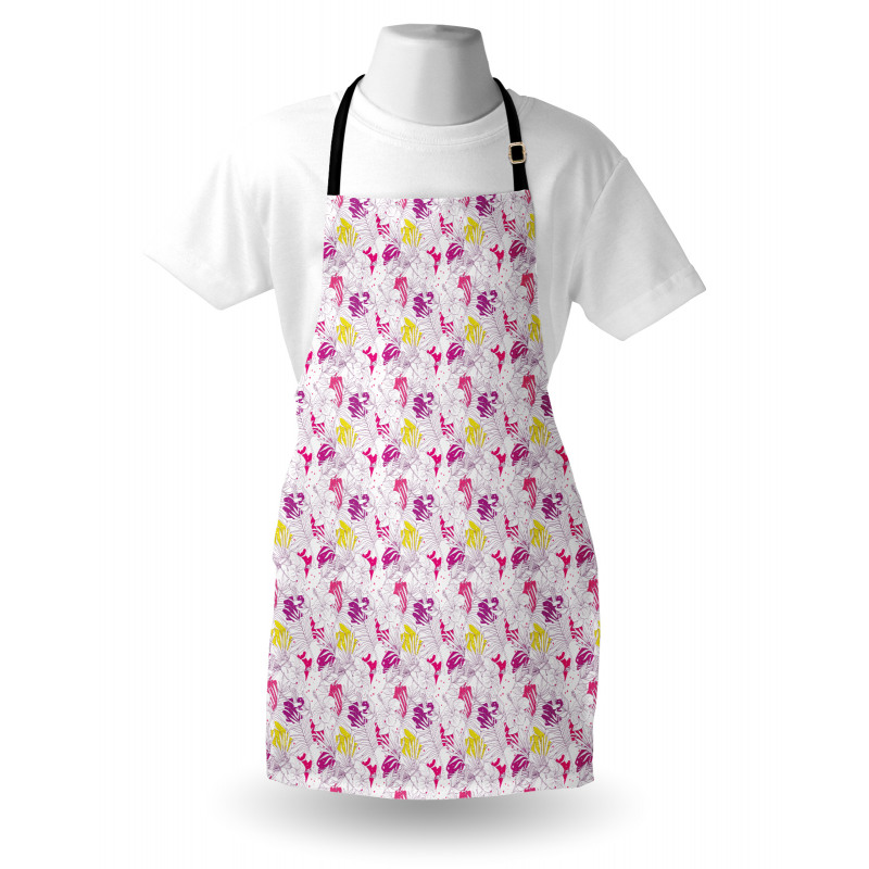 Palm Leaf with Hibiscuses Apron