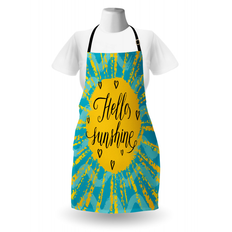 Sun Motif Stripes Apron