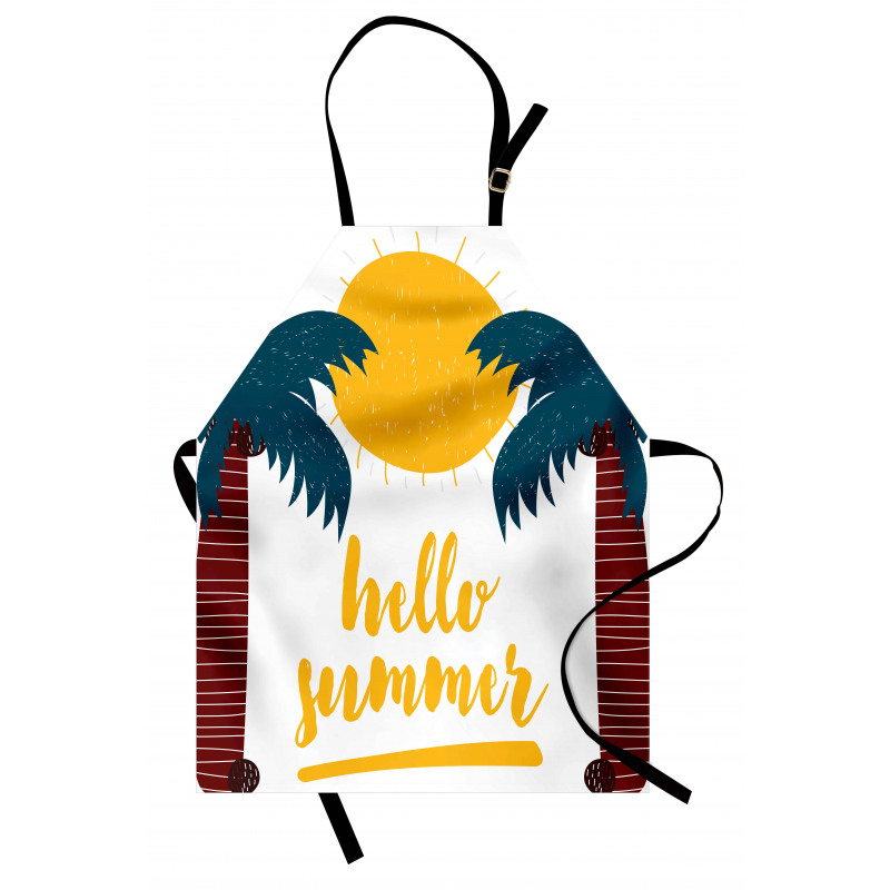 Calligraphy Hello Summer Apron