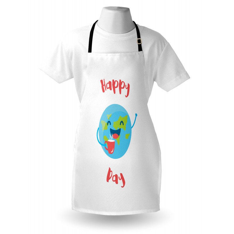 Earth with a Coffee Cup Apron