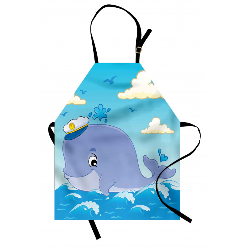 Nursery Theme Captain Whale Apron