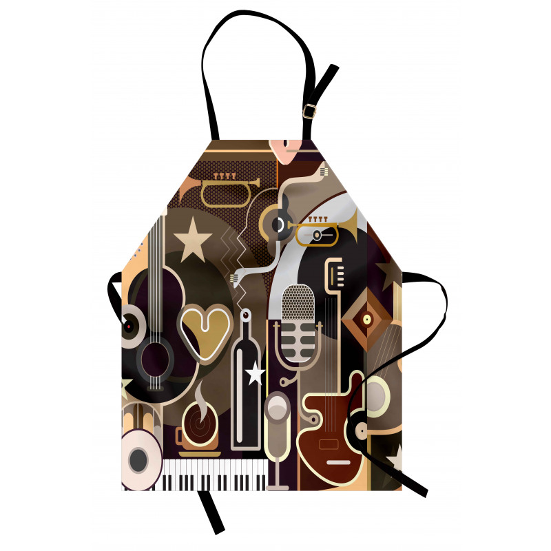 Musical Instruments Abstract Apron