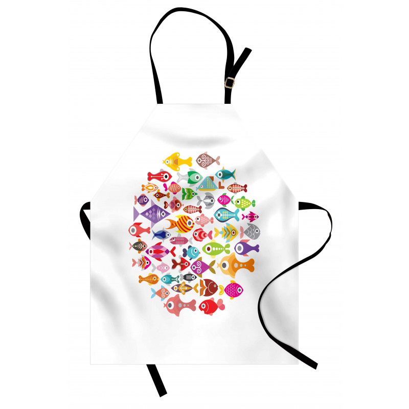 Aquarium Round Colorful Design Apron