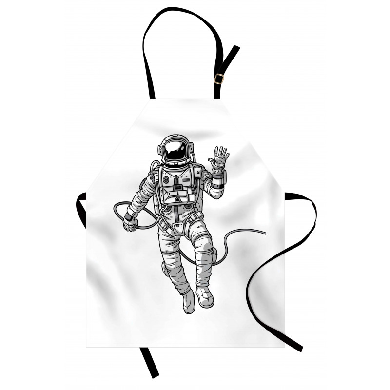 Cosmonaut Waving Hand Apron