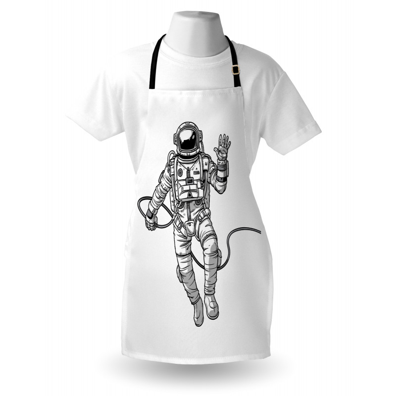 Cosmonaut Waving Hand Apron