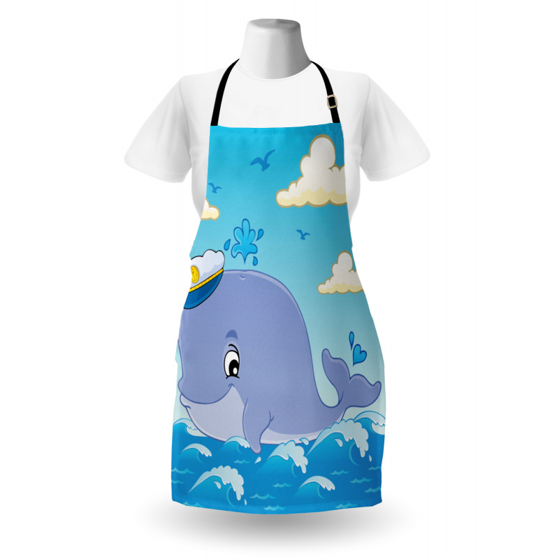 Nursery Theme Captain Whale Apron