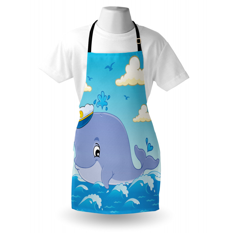 Nursery Theme Captain Whale Apron