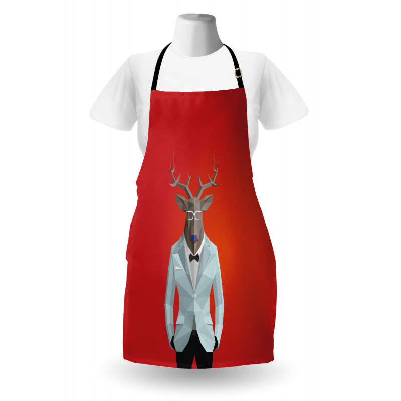 Moose Animal Person in Suit Apron