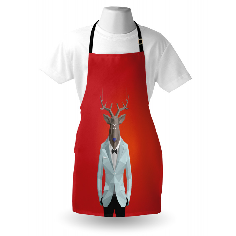 Moose Animal Person in Suit Apron