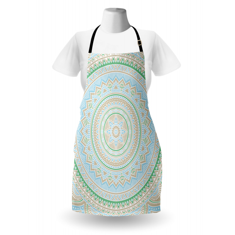 Oriental Motif Pastel Tone Apron