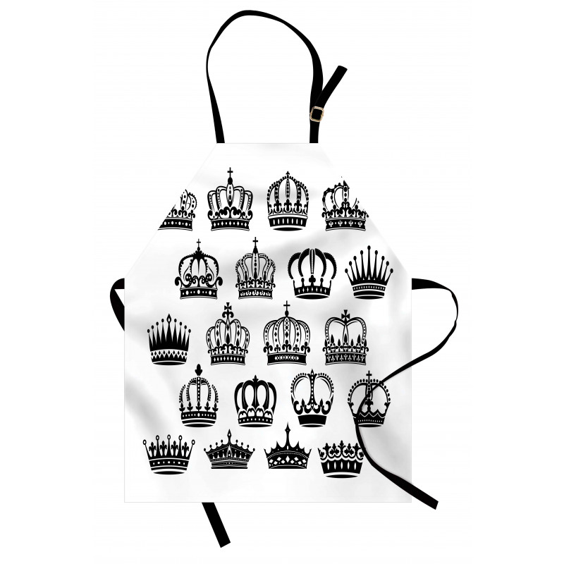 Royal Medieval Crowns Vintage Apron