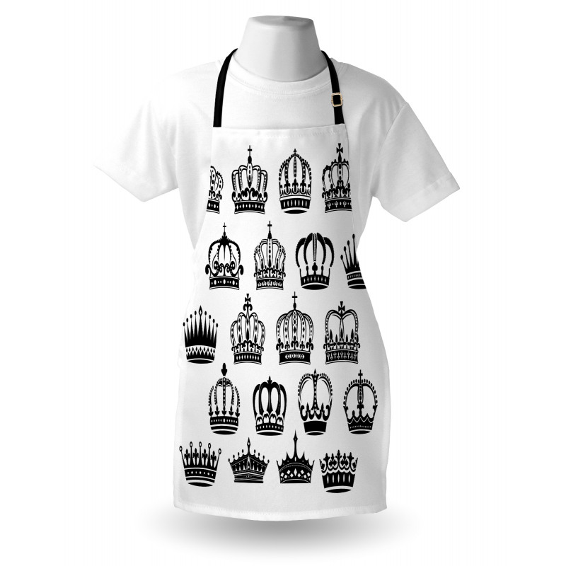 Royal Medieval Crowns Vintage Apron