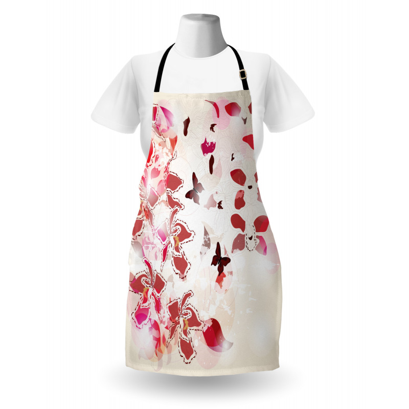 Orchids Butterflies Tropic Apron