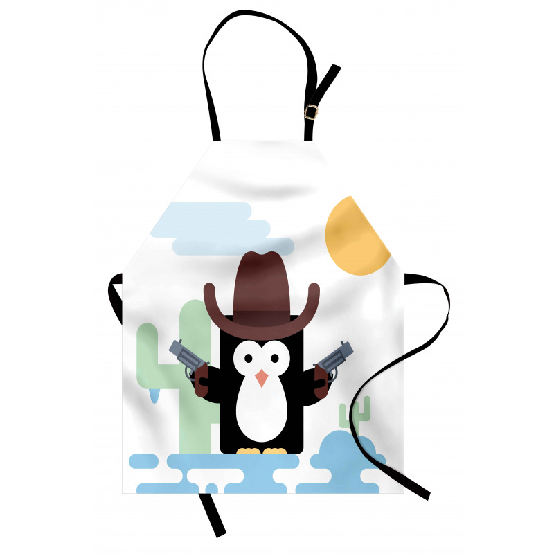 Cacti Cowboy Penguin in a Hat Apron