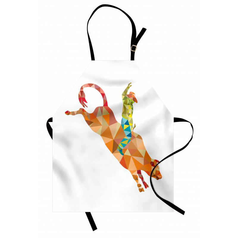 Geometric Fractal Cowboy Bull Apron