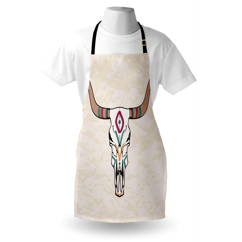 Tribal Bull Skull Folkloric Apron