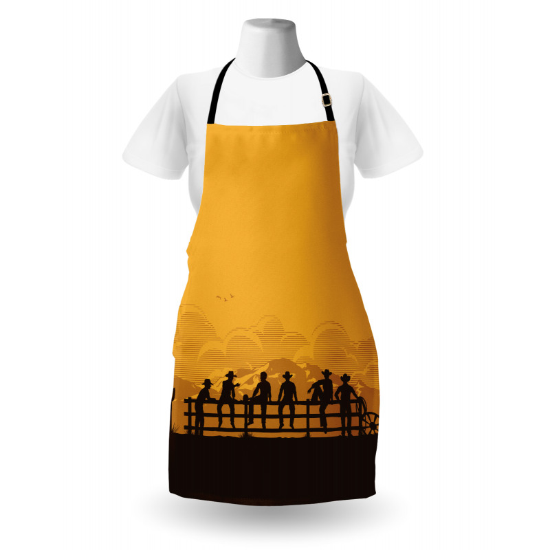 Cowboys Sitting on the Fence Apron