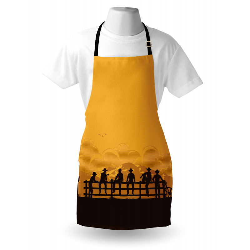 Cowboys Sitting on the Fence Apron