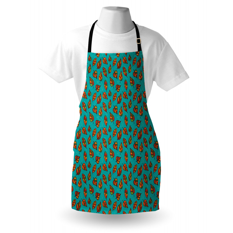 Doodle Art Falling Leaves Apron