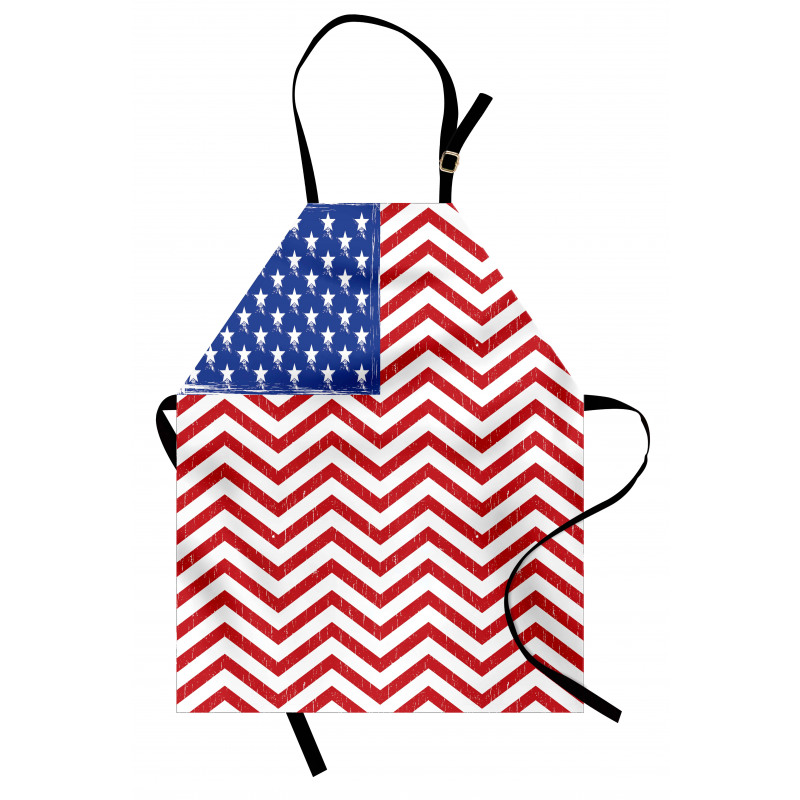 Country Flag with Zigzag Lines Apron