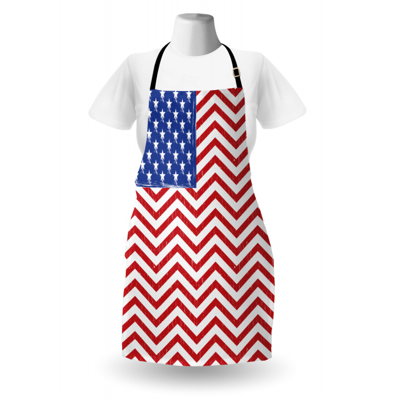 Country Flag with Zigzag Lines Apron