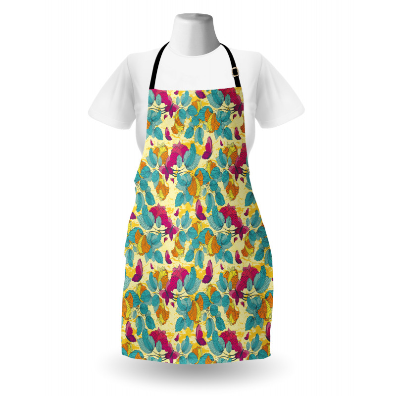 Abstract Leaf Butterfly Apron